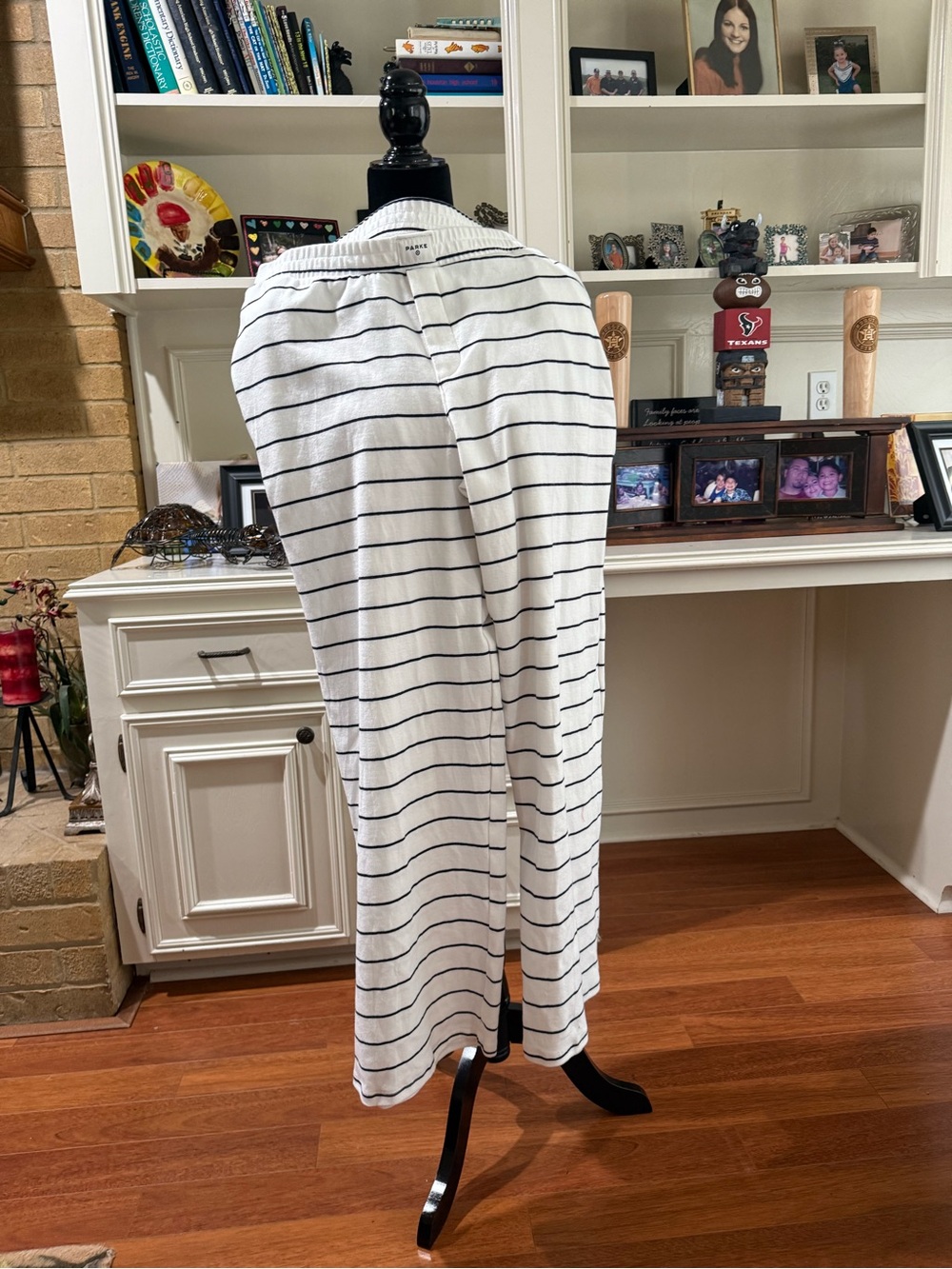 NWT PARKE X TARGET HIGH RISE BOXER KNIT PANTS NAVY BLUE STRIPED SIZE XL